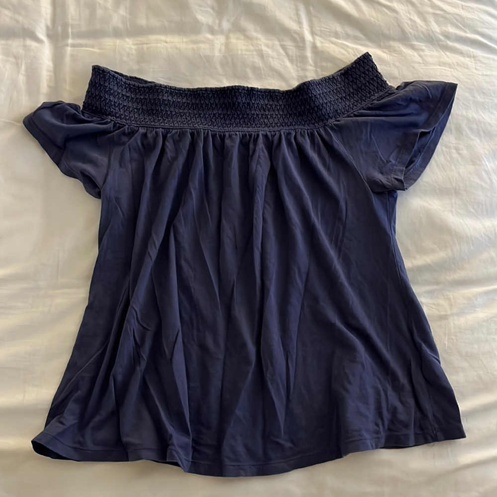Periwinkle Off-The-Shoulder Top